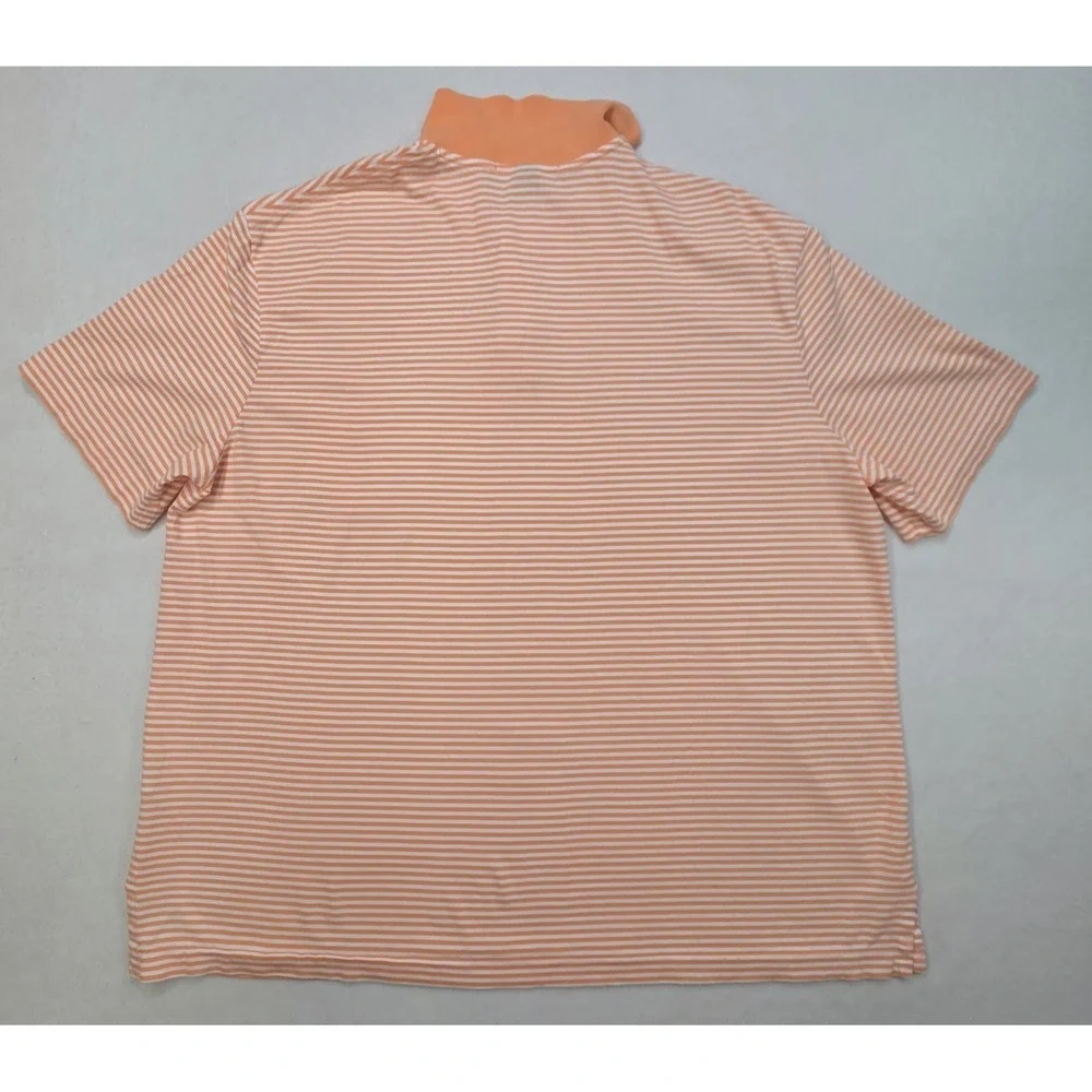 Polo Ralph Lauren POCKET Polo Shirt Mens XL Lightweight Orange Miami Blue Pony